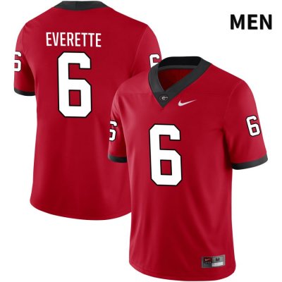 Men's Georgia Bulldogs NCAA #6 Daylen Everette Nike Stitched Red NIL 2022 Authentic College Football Jersey NLG1354DN